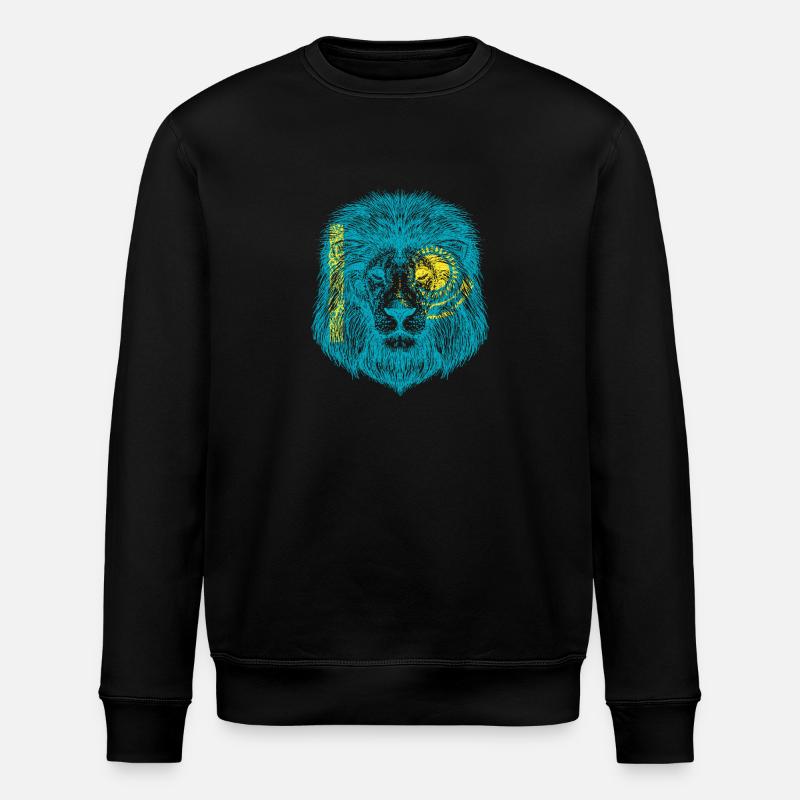 Kasachen Löwe Kasachstan - Stanley/Stella Unisex Bio-Sweatshirt ROLLER - Schwarz