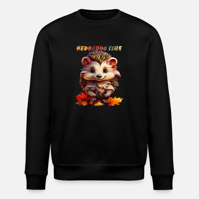 HEDGEHOG TIME - Stanley/Stella Unisex Bio-Sweatshirt ROLLER - Schwarz