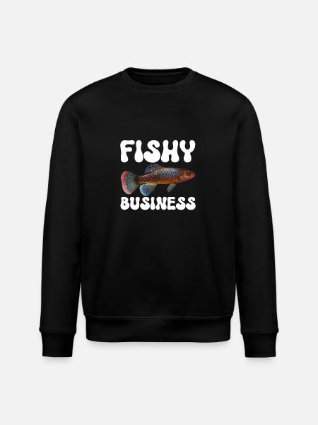 Killifish Quarium Fish - Stanley/Stella ROLLER Unisex Organic Sweatshirt - black