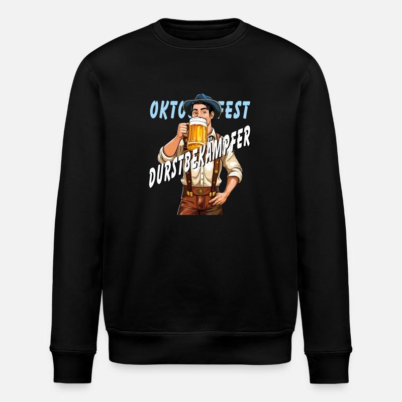 MANN Bier DURSTBEKÄMPFER - Stanley/Stella Unisex Bio-Sweatshirt ROLLER - Schwarz