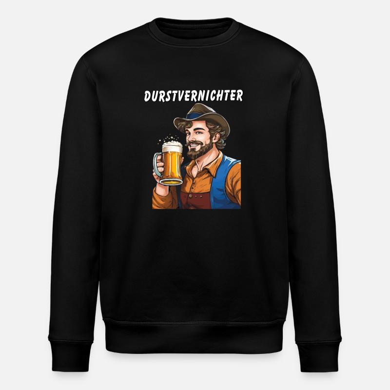 MAN Beer - Stanley/Stella ROLLER Unisex Organic Sweatshirt - black