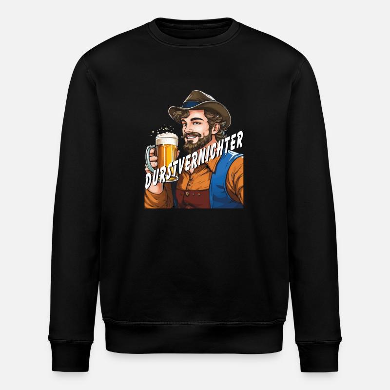 MANN Bier - Stanley/Stella Unisex Bio-Sweatshirt ROLLER - Schwarz