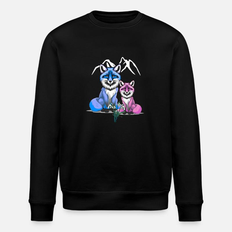 Fuchs Füchse Kind Kinder - Stanley/Stella Unisex Bio-Sweatshirt ROLLER - Schwarz