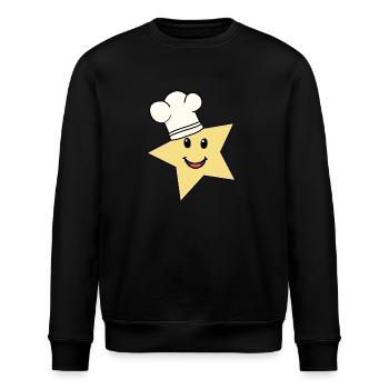 Star Chef Cooks Cook Cooking - Stanley/Stella ROLLER Unisex Organic Sweatshirt - black - Front - Nik (191cm)