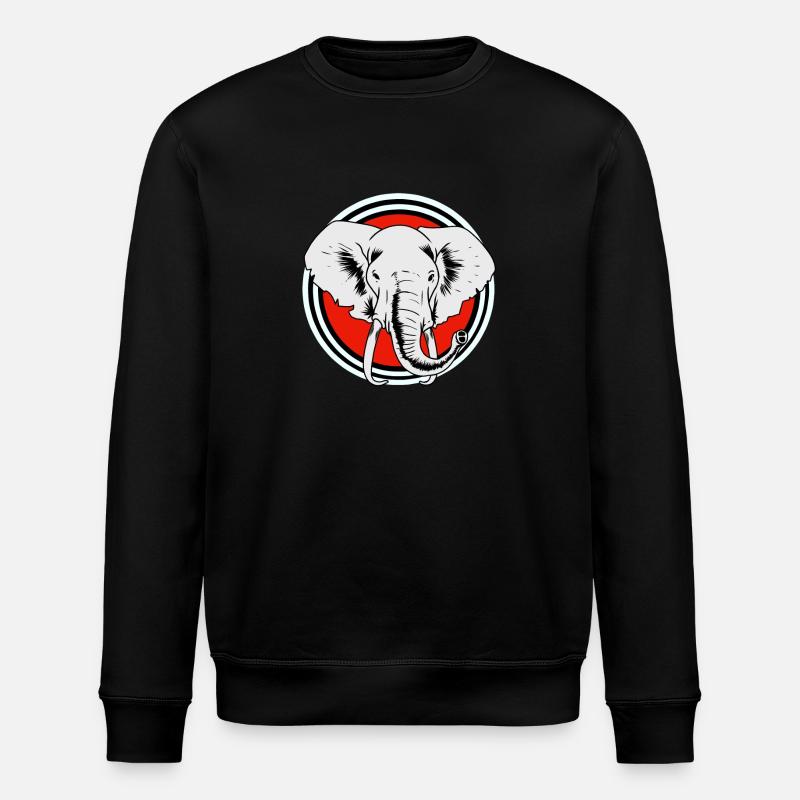 Elefanten Elefant - Stanley/Stella Unisex Bio-Sweatshirt ROLLER - Schwarz