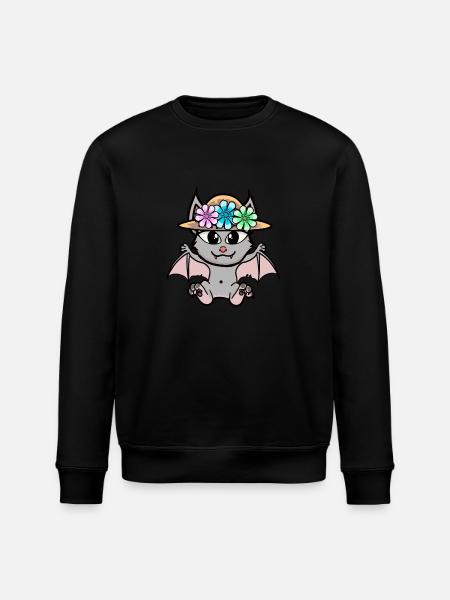 Halloween Bat Bats Kids Child - Stanley/Stella ROLLER Unisex Organic Sweatshirt - black