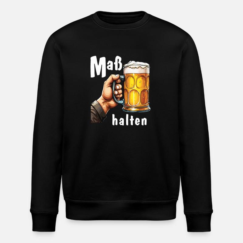 BEER MUG Moderation - Stanley/Stella ROLLER Unisex Organic Sweatshirt - black