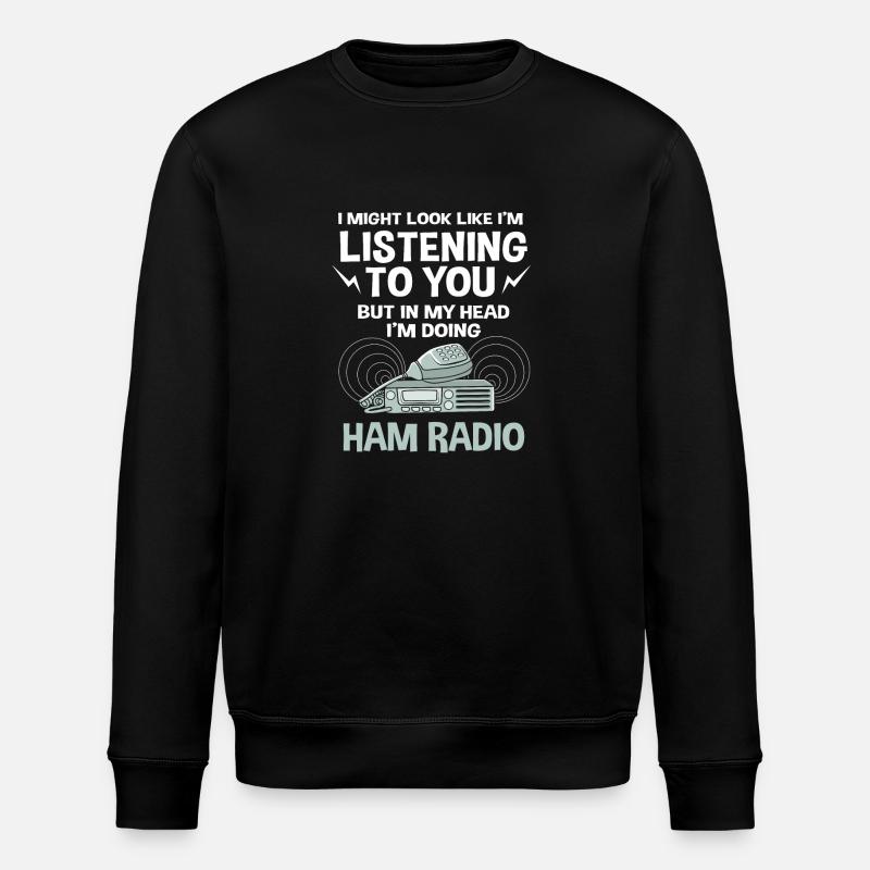Amateurfunk Radio - Stanley/Stella Unisex Bio-Sweatshirt ROLLER - Schwarz