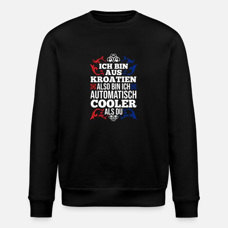 Croate Croate Croatie - Sweat bio ROLLER Stanley/Stella Unisexe - noir