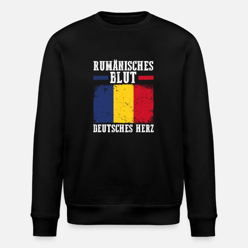 Romanian Romanian Germany Romania - Stanley/Stella ROLLER Unisex Organic Sweatshirt - black