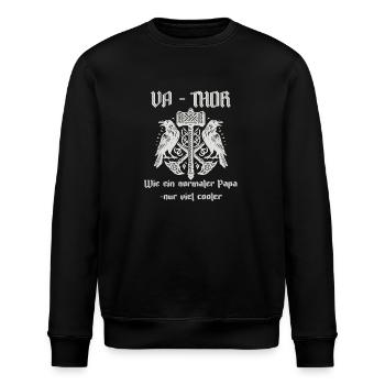 Va-thor drôle de dicton viking pour les pères - Sweat bio ROLLER Stanley/Stella Unisexe - noir - Devant - Nik (191cm)