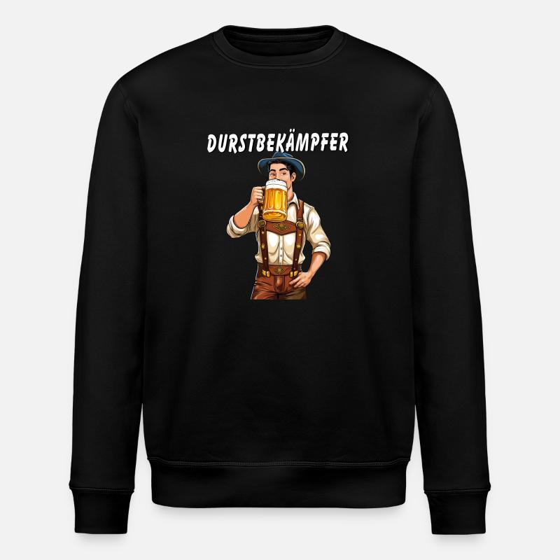 MANN Bier DURSTBEKÄMPFER - Stanley/Stella Unisex Bio-Sweatshirt ROLLER - Schwarz
