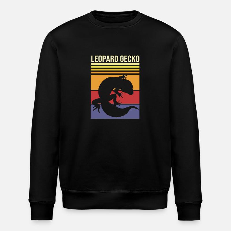 Gecko léopard - Sweat bio ROLLER Stanley/Stella Unisexe - noir