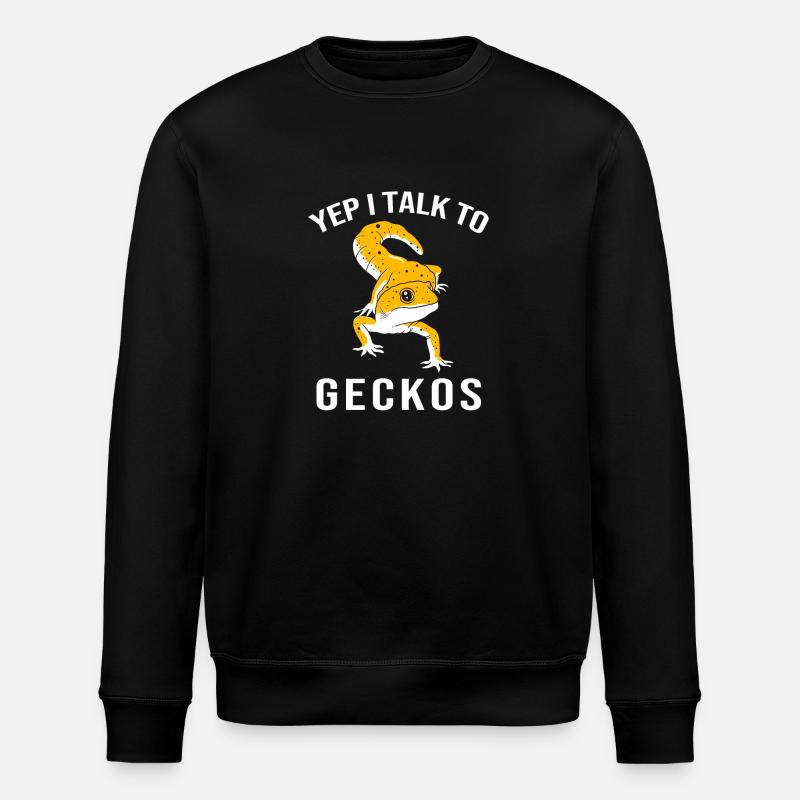 Leopard Gecko - Stanley/Stella ROLLER Unisex Organic Sweatshirt - black