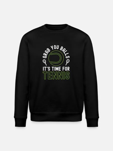 Funny Tennis Player Racket Pun - Stanley/Stella ROLLER Unisex Organic Sweatshirt - black