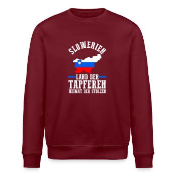 Slowenen Slowenien - Stanley/Stella Unisex Bio-Sweatshirt ROLLER - Burgunderrot - Vorne - Nik (191cm)