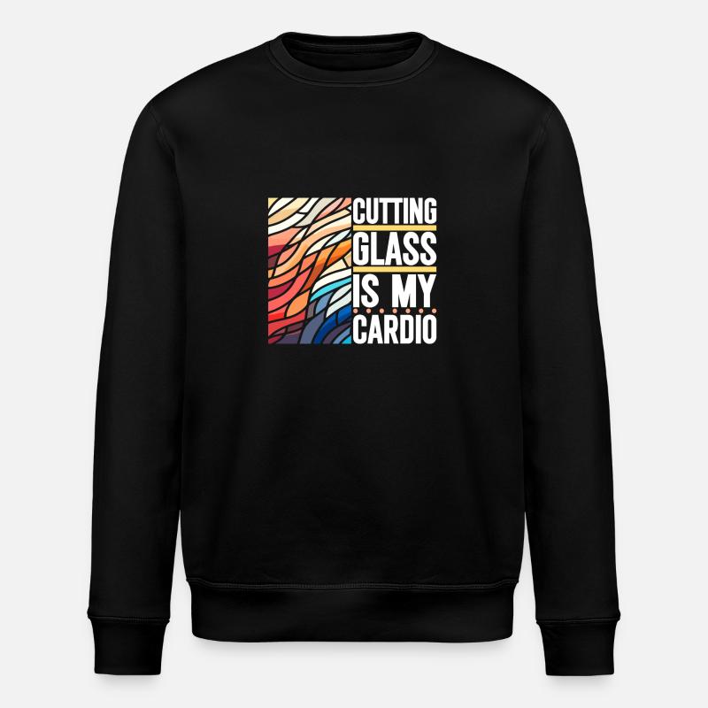 Buntglaskünstler Buntglaskunst - Stanley/Stella Unisex Bio-Sweatshirt ROLLER - Schwarz
