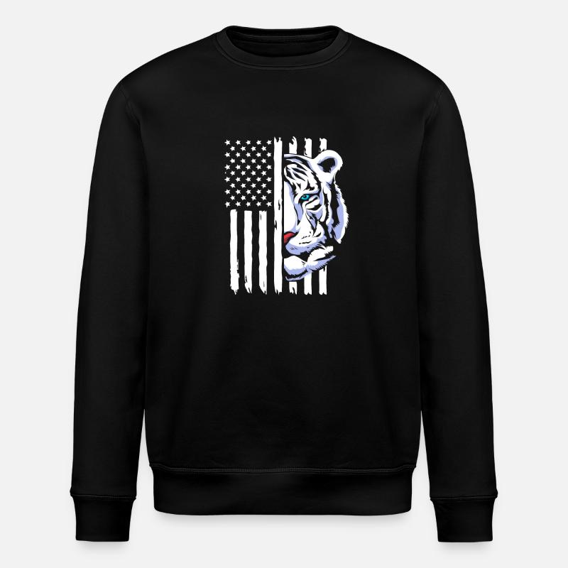 Tigre blanc - Sweat bio ROLLER Stanley/Stella Unisexe - noir