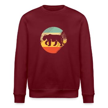 White Tiger - Stanley/Stella ROLLER Unisex Organic Sweatshirt - burgundy - Front - Nik (191cm)