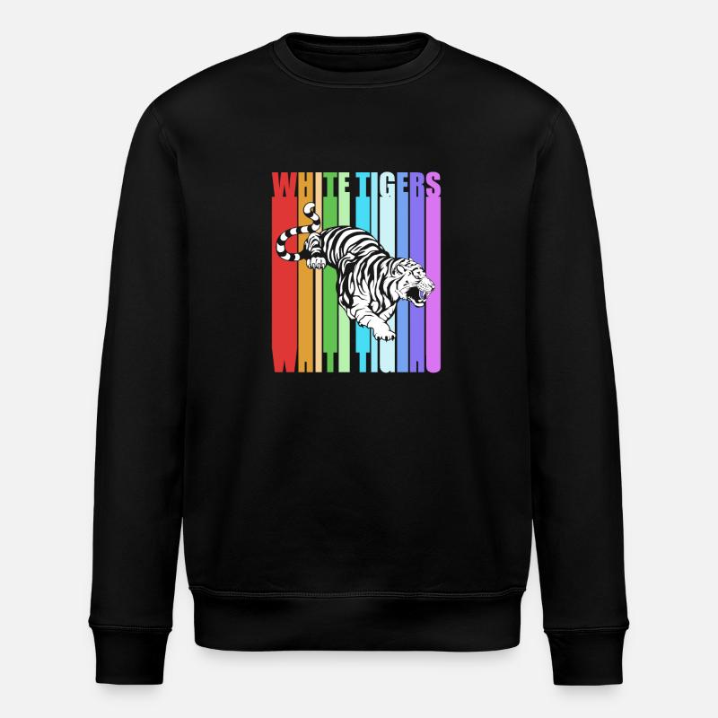 Tigre blanc - Sweat bio ROLLER Stanley/Stella Unisexe - noir