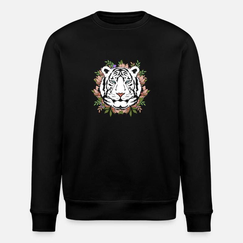 Tigre blanc - Sweat bio ROLLER Stanley/Stella Unisexe - noir