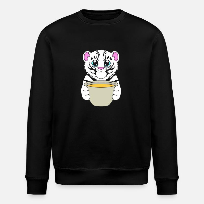 White Tiger - Stanley/Stella ROLLER Unisex Organic Sweatshirt - black