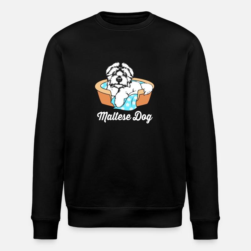 Malteser Hund - Stanley/Stella Unisex Bio-Sweatshirt ROLLER - Schwarz