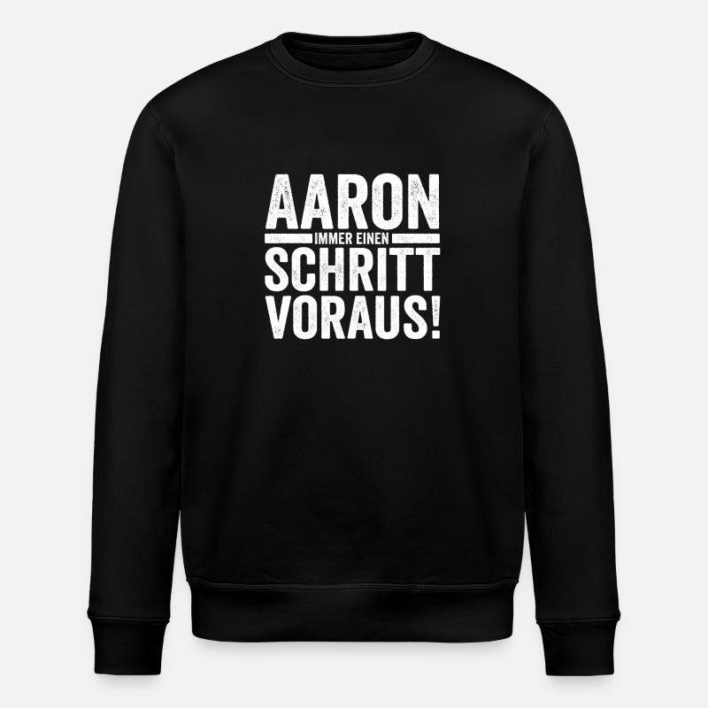 First name Aaron - Stanley/Stella ROLLER Unisex Organic Sweatshirt - black
