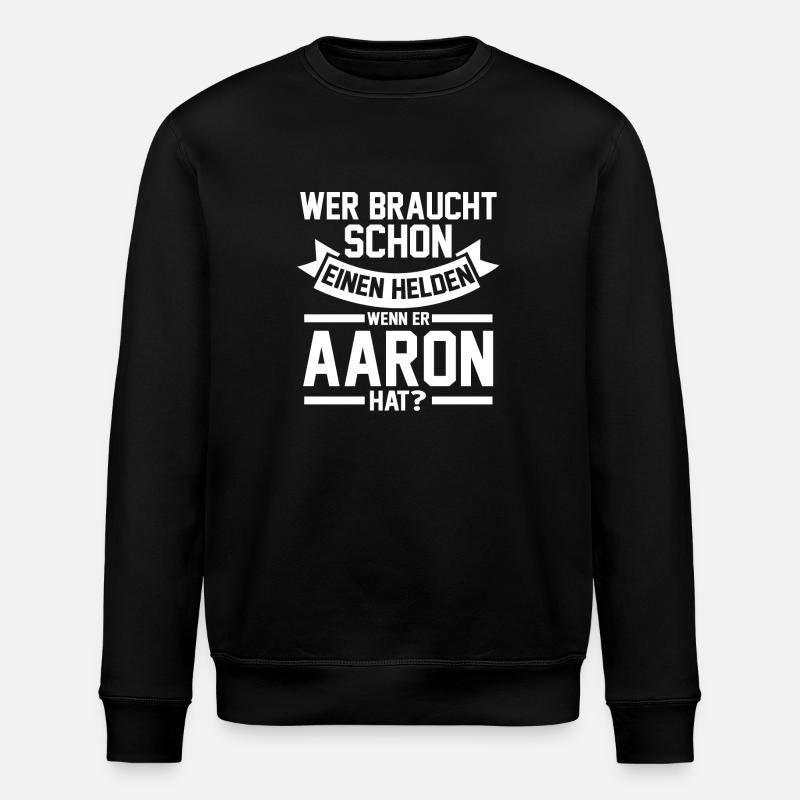 First name Aaron - Stanley/Stella ROLLER Unisex Organic Sweatshirt - black