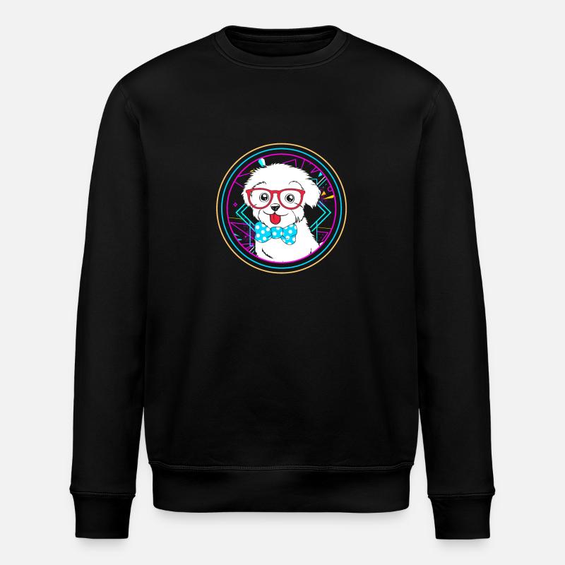Chien maltais - Sweat bio ROLLER Stanley/Stella Unisexe - noir