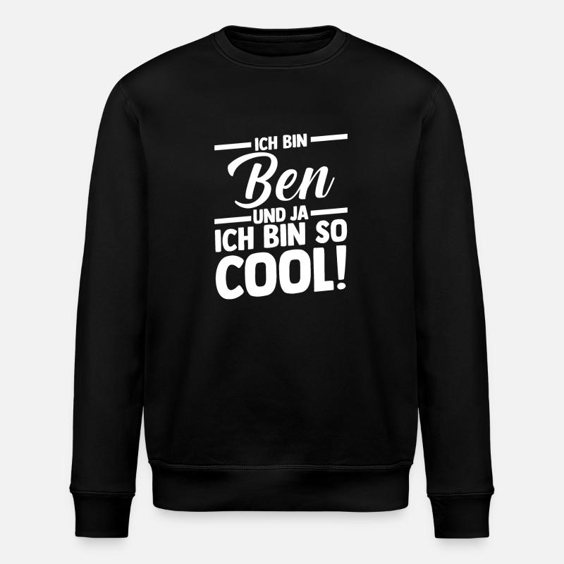 First name Ben - Stanley/Stella ROLLER Unisex Organic Sweatshirt - black
