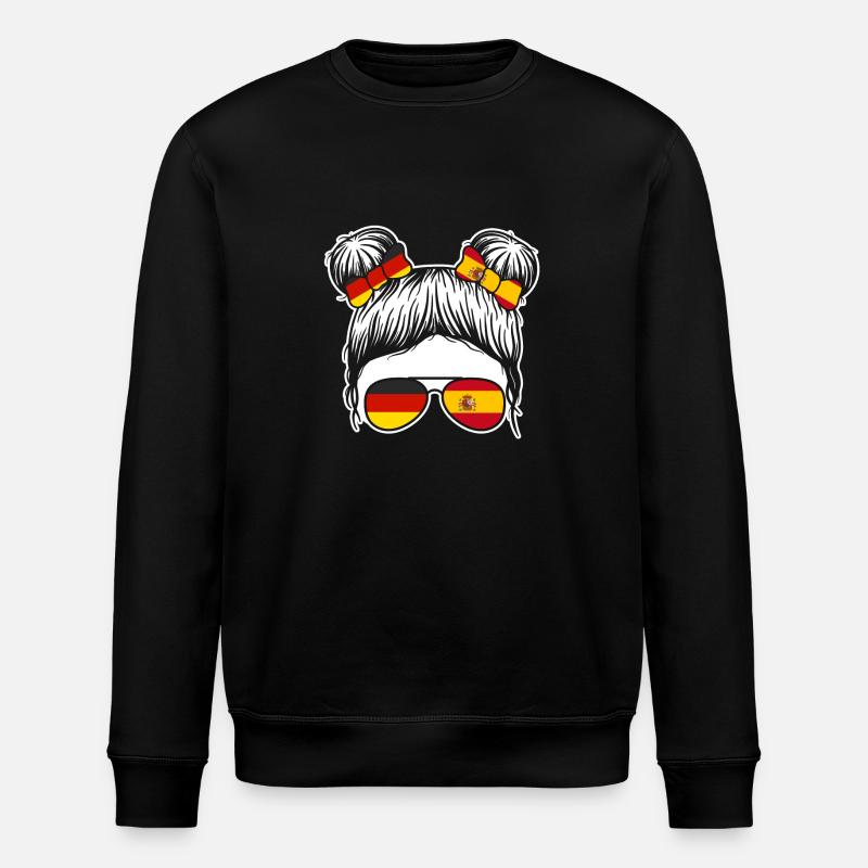 Spanier Deutschland Spanien - Stanley/Stella Unisex Bio-Sweatshirt ROLLER - Schwarz
