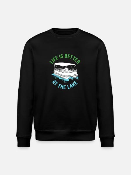 Pontonboot Boot Boote - Stanley/Stella Unisex Bio-Sweatshirt ROLLER - Schwarz