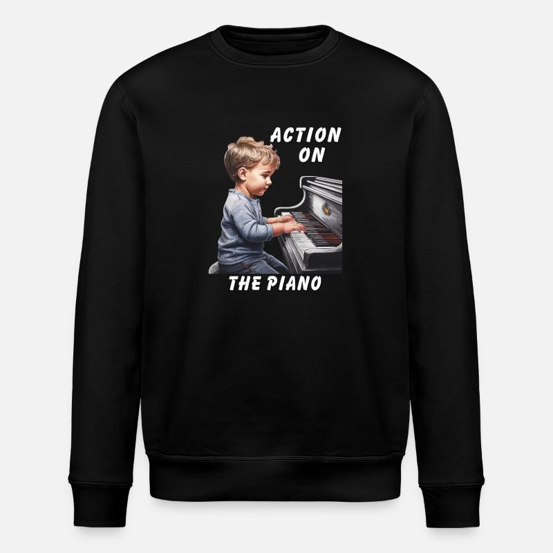 ACTION ON THE PIANO - Stanley/Stella Unisex Bio-Sweatshirt ROLLER - Schwarz