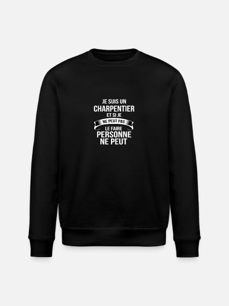 Charpentier - Sweat bio ROLLER Stanley/Stella Unisexe - noir