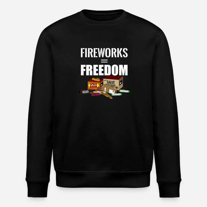 Freedom Fireworks - Stanley/Stella Unisex Bio-Sweatshirt ROLLER - Schwarz