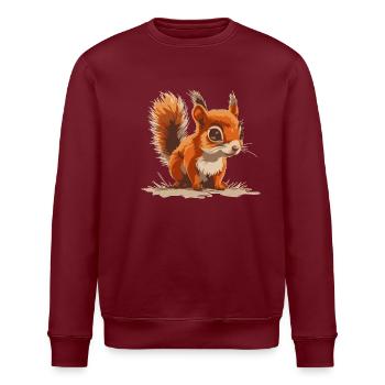 Eichhörnchen - Stanley/Stella Unisex Bio-Sweatshirt ROLLER - Burgunderrot - Vorne - Nik (191cm)