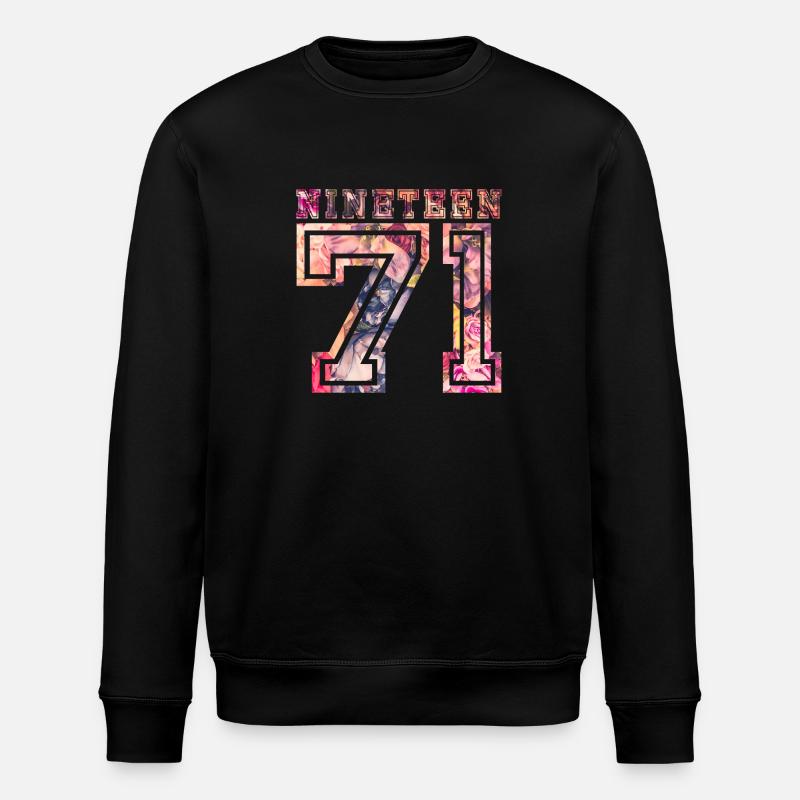 NINETEEN 1971 B - Stanley/Stella ROLLER Unisex Organic Sweatshirt - black