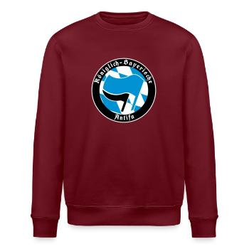 Königlich Bayerische Antifa - Stanley/Stella Unisex Bio-Sweatshirt ROLLER - Burgunderrot - Vorne - Nik (191cm)