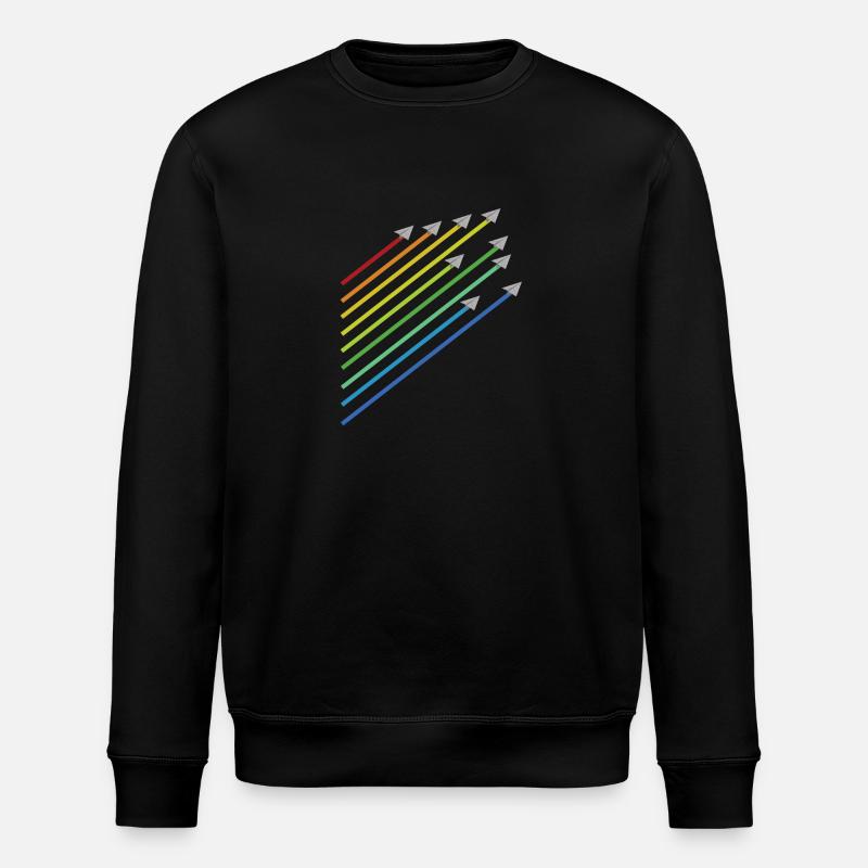 rainbow paper plane flight - Stanley/Stella ROLLER Unisex Organic Sweatshirt - black