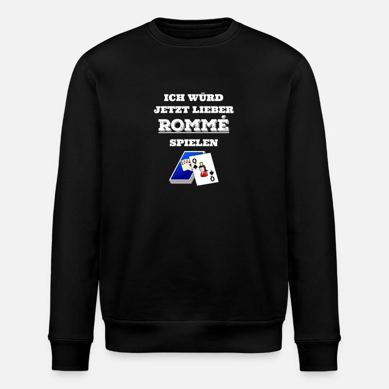 Romme - Rommee - Geschenk - Stanley/Stella Unisex Bio-Sweatshirt ROLLER - Schwarz
