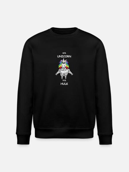 Hulk Einhorn Geschenk - Stanley/Stella Unisex Bio-Sweatshirt ROLLER - Schwarz