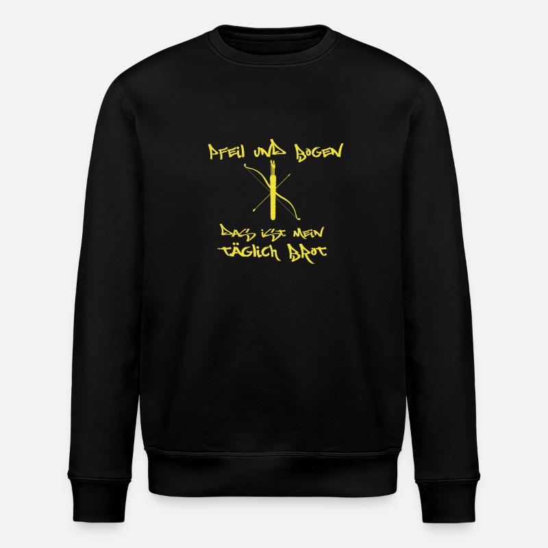 Bogenschießen Bogenschütze Hobby Geschenk Pfeil - Stanley/Stella Unisex Bio-Sweatshirt ROLLER - Schwarz