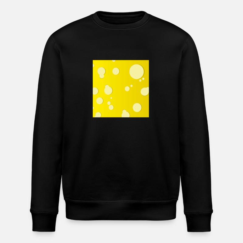 Cheese square - Stanley/Stella ROLLER Unisex Organic Sweatshirt - black