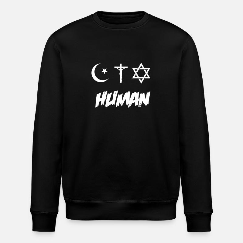 Menschlichkeit - Religion - Stanley/Stella Unisex Bio-Sweatshirt ROLLER - Schwarz