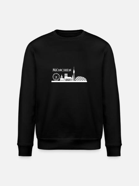 Muenchen Skyline - Stanley/Stella Unisex Bio-Sweatshirt ROLLER - Schwarz