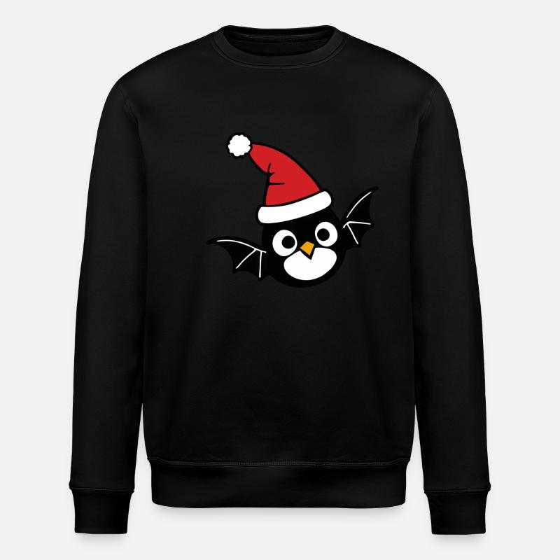 Fledermaus Weihnachten - Stanley/Stella Unisex Bio-Sweatshirt ROLLER - Schwarz