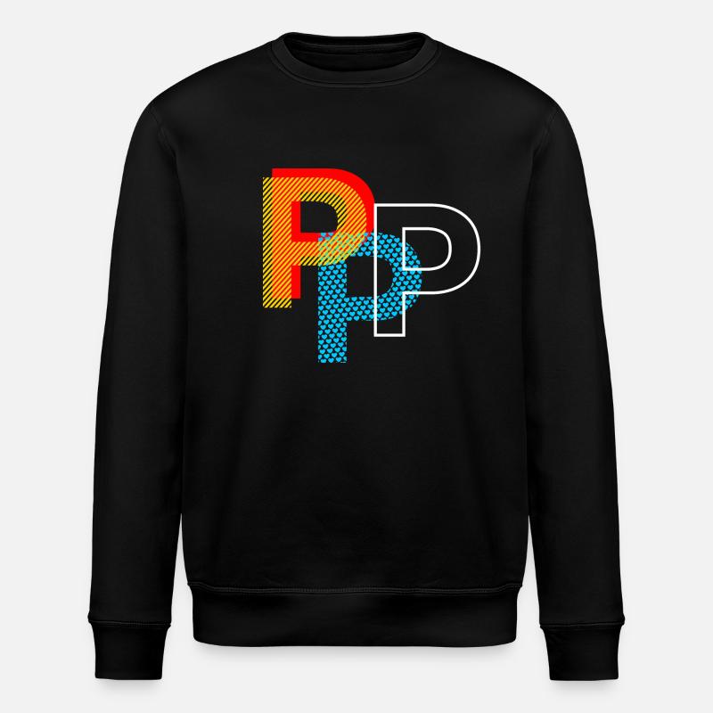 Buchstabe P - Stanley/Stella Unisex Bio-Sweatshirt ROLLER - Schwarz