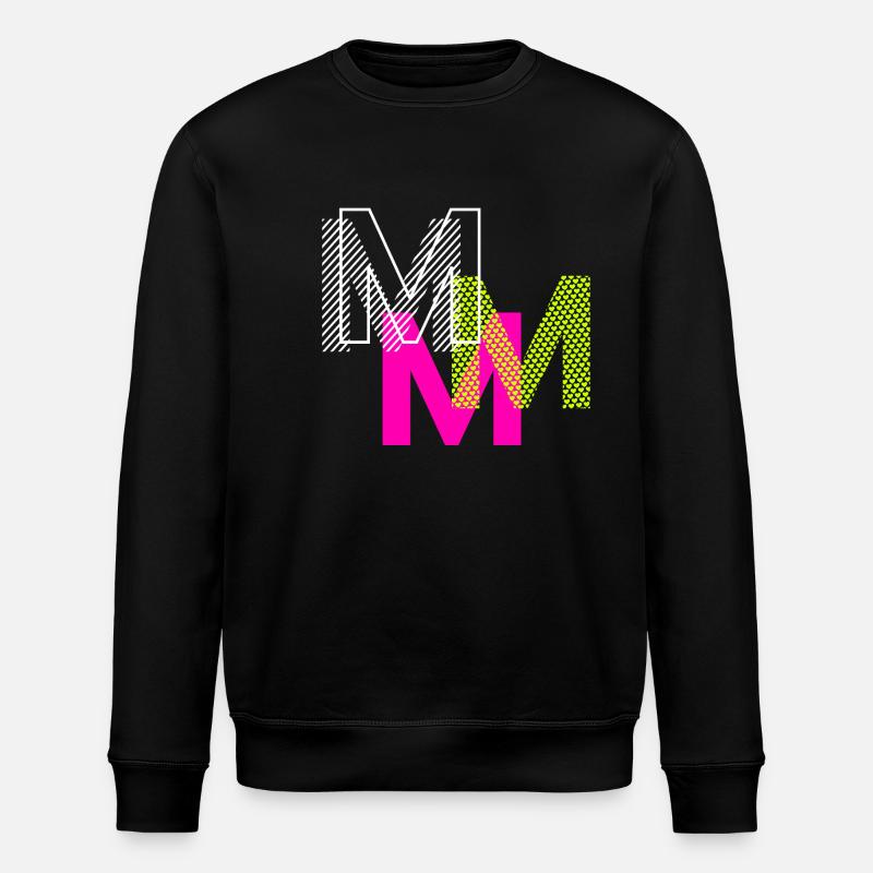 M Letter - Stanley/Stella ROLLER Unisex Organic Sweatshirt - black