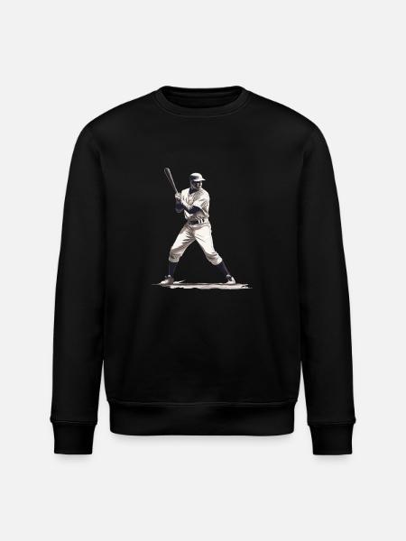 Baseball player with baseball bat - Stanley/Stella ROLLER Unisex Organic Sweatshirt - black